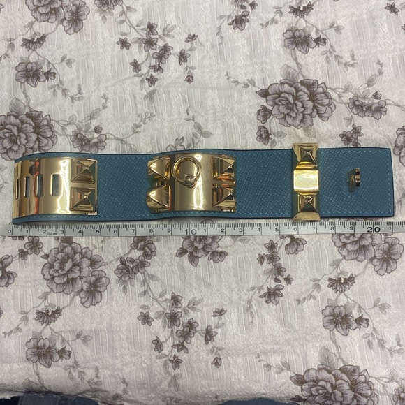 Hermes Swift Collier De Chien CDC Bracelet Blue - Picture 2 of 15